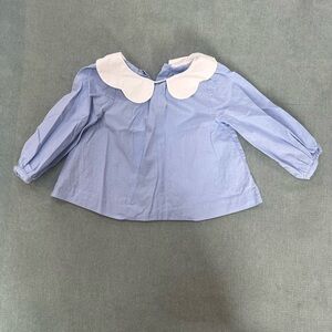 Jacadi Blue Toddler Blouse with Collar